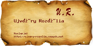 Ujváry Rozália névjegykártya