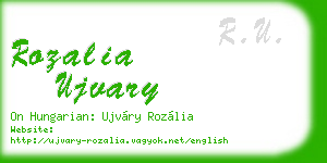 rozalia ujvary business card