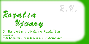 rozalia ujvary business card